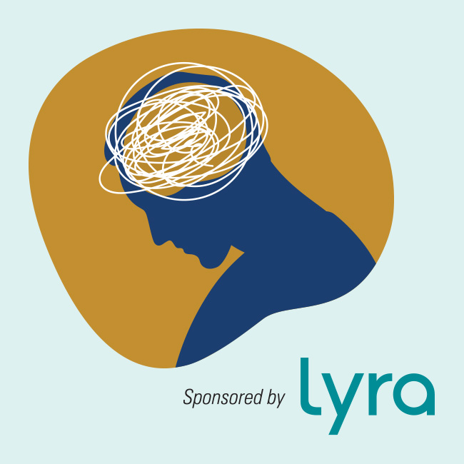 Illustrated silhouette of a person with scribbles on their head